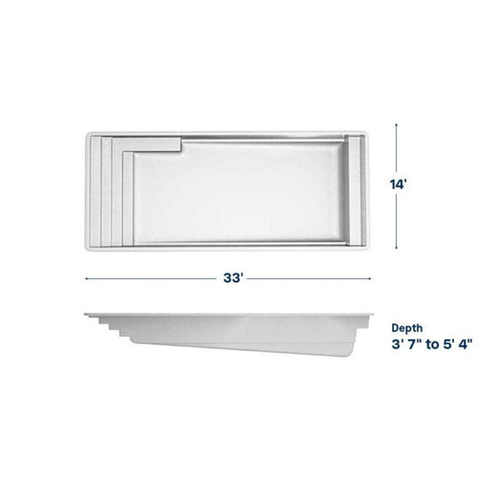 Elite 14′ x 33′ Fibreglass Pool