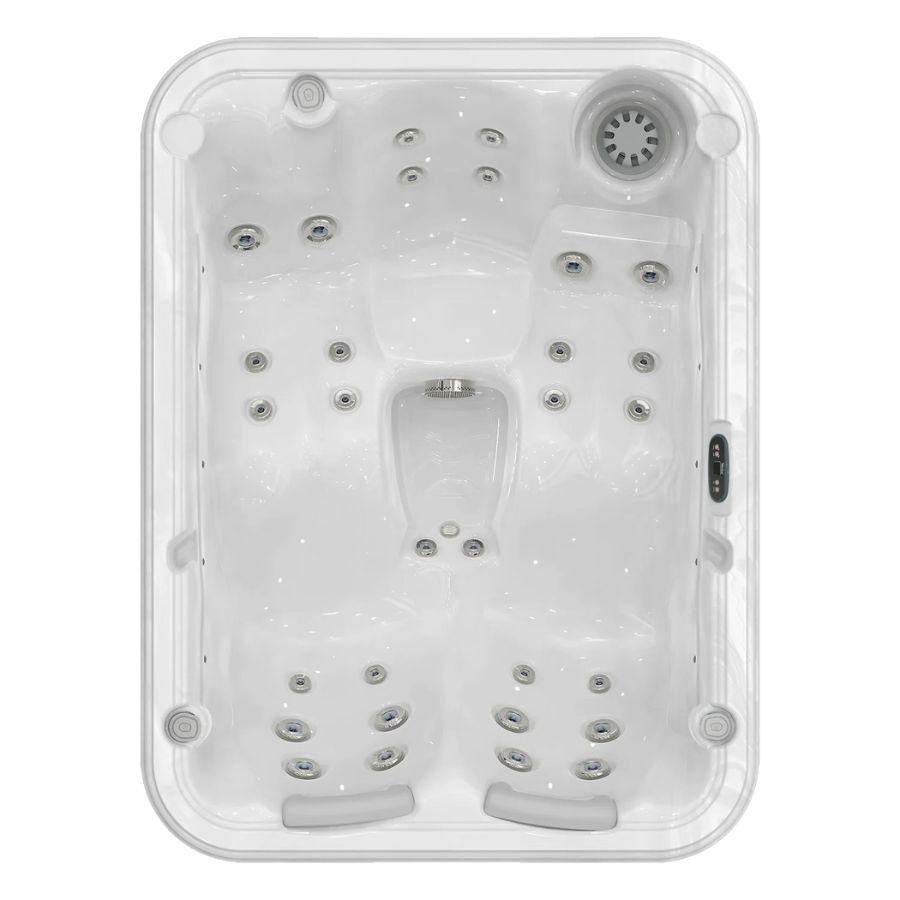 Dual Lounger Design • 30 Powerful Jets • Perfect Plug & Play Hot Tub
