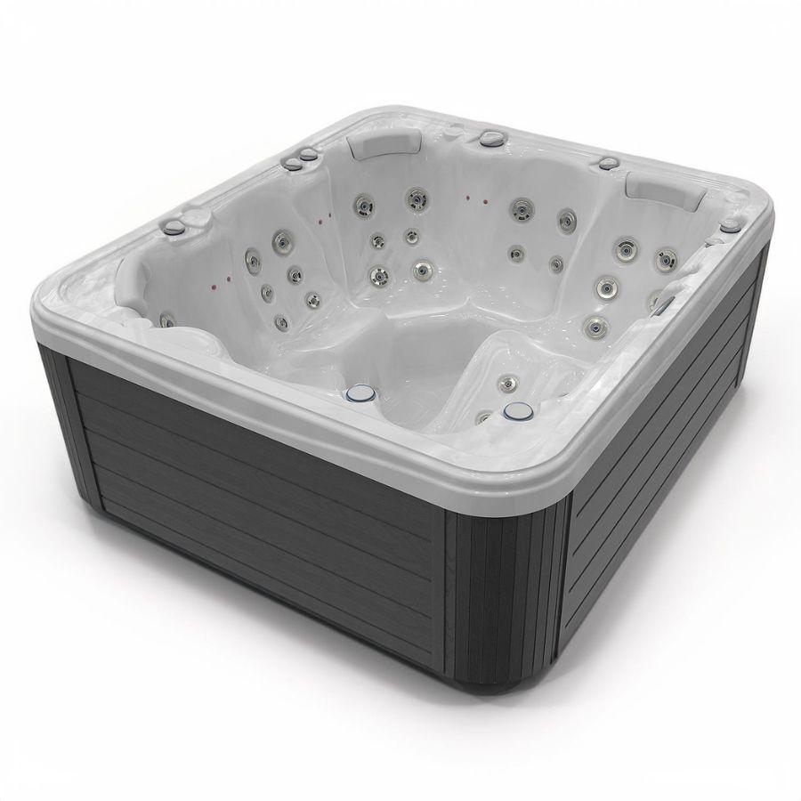 4 Seats + Full Lounger • Compact & Versatile • Plug & Play Hot Tub