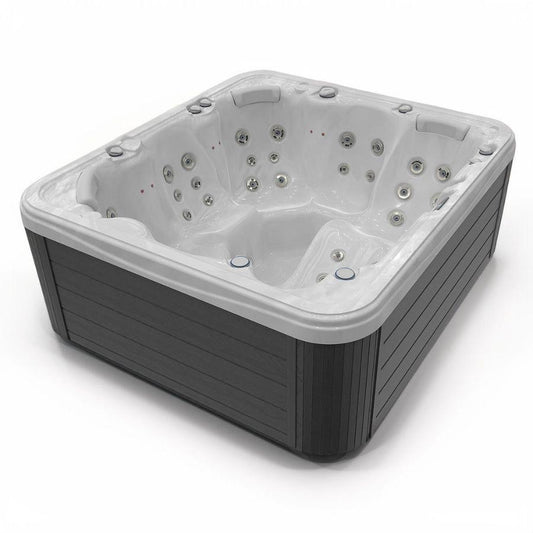 4 Seats + Full Lounger • Compact & Versatile • Plug & Play Hot Tub