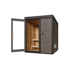 Visscher Outdoor Electric 6' x 6' Sauna | Traditional 9kW Cedar Sauna for 2-3 People